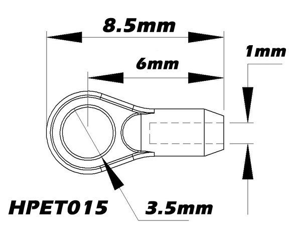 3.5mm , M1.3 Ball Link x6 for HPTB001 , HPTB009 - Click Image to Close