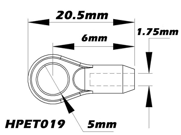 5mm , M2.0 Ball Link x6 for HPTB014 - Click Image to Close