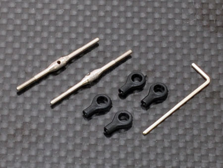Titanium Turnbuckles (M1.3 x 28mm)- 2 pcs Trex 250 FBL - Click Image to Close